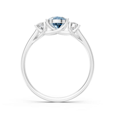 Oval Three Stone Ring
