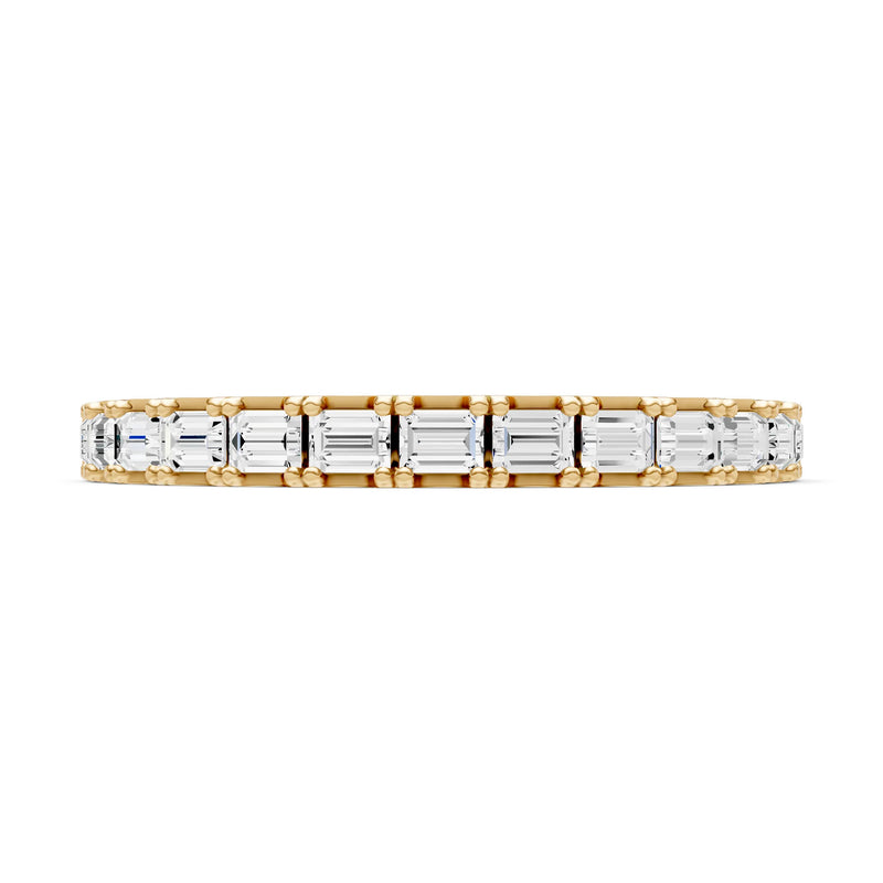 Diamond Straight Baguette Thin Half Eternity Band