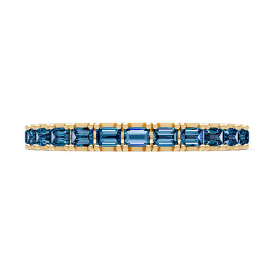 Alexandrite Straight Baguette Thin Half Eternity Band