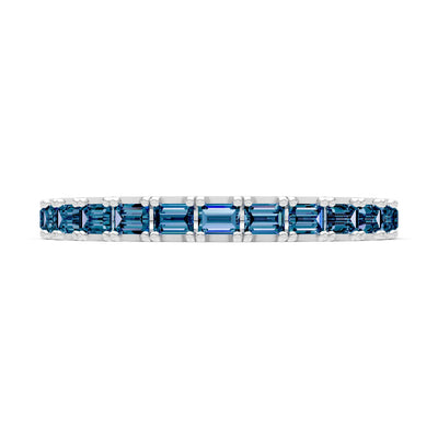 Alexandrite Straight Baguette Thin Half Eternity Band
