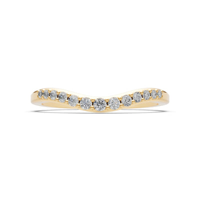 Diamond Graduating Gemstone Curved Stacking Band