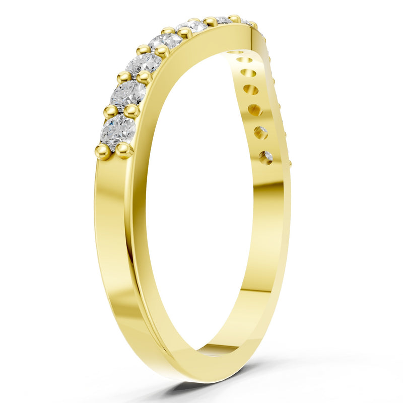 Curved Stacking Gold Band