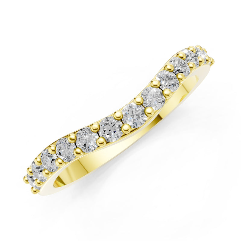 Curved Stacking Gold Band