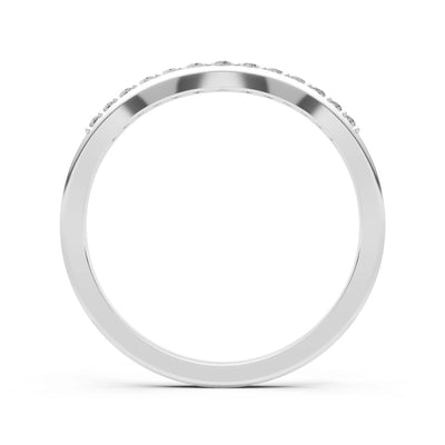 Diamond Graduating Gemstone Curved Stacking Band