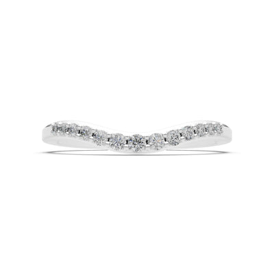 Diamond Graduating Gemstone Curved Stacking Band