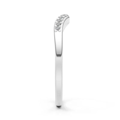 Diamond Graduating Gemstone Curved Stacking Band