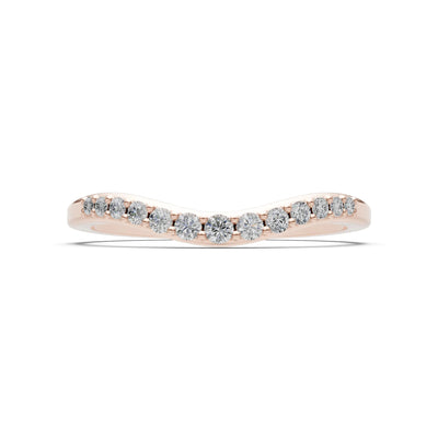 Diamond Graduating Gemstone Curved Stacking Band