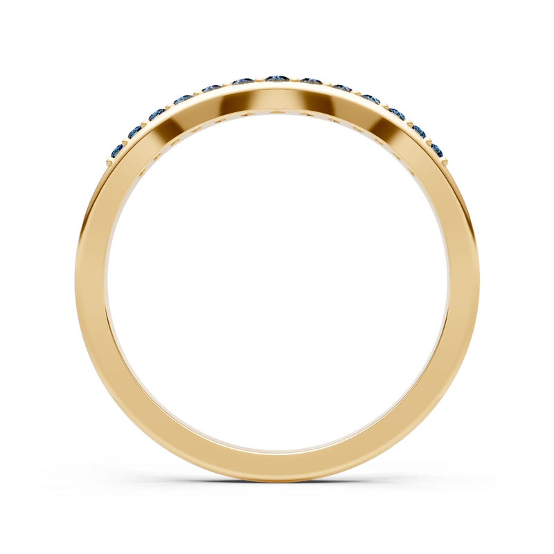 Alexandrite Graduating Gemstone Curved Stacking Band