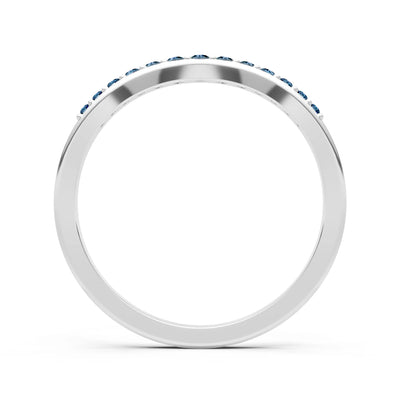 Alexandrite Graduating Gemstone Curved Stacking Band