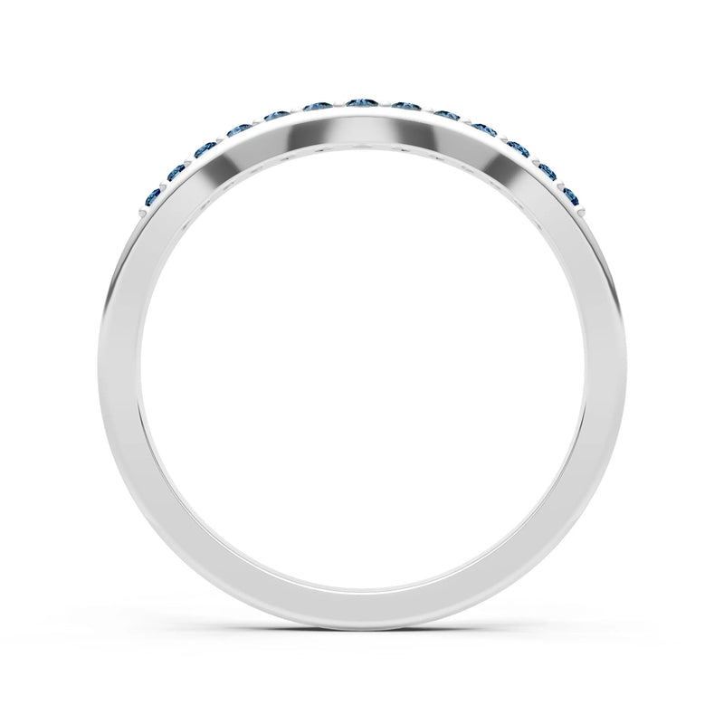 Alexandrite Graduating Gemstone Curved Stacking Band