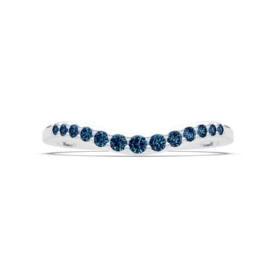 Alexandrite Graduating Gemstone Curved Stacking Band