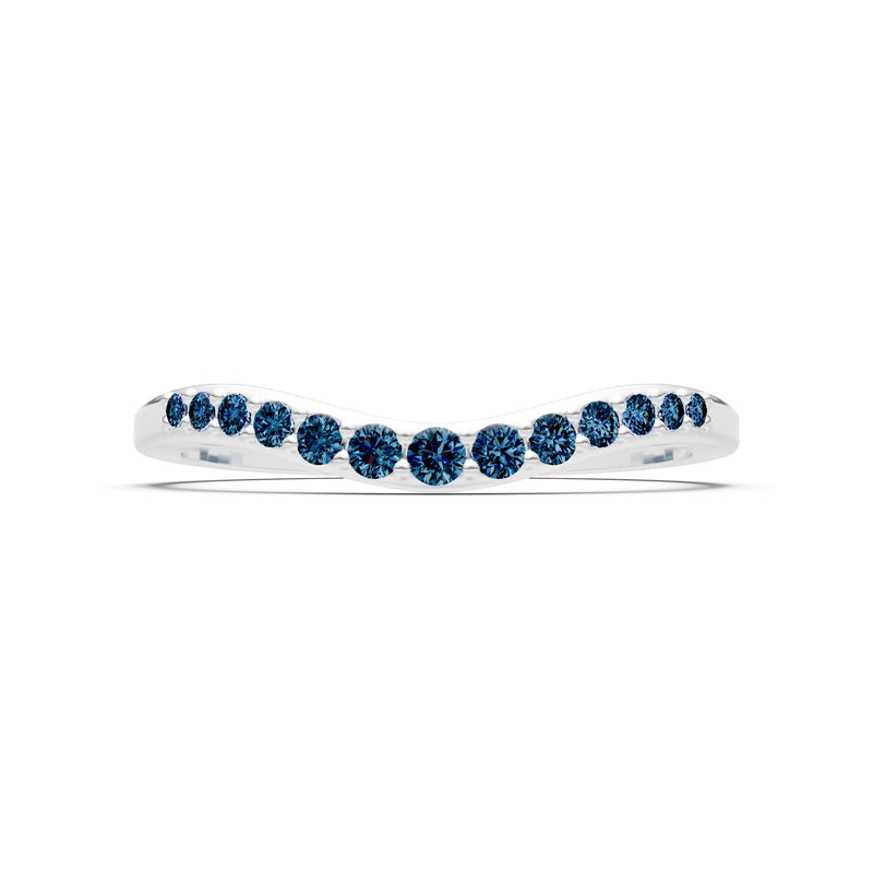 Alexandrite Graduating Gemstone Curved Stacking Band