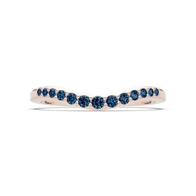 Alexandrite Graduating Gemstone Curved Stacking Band