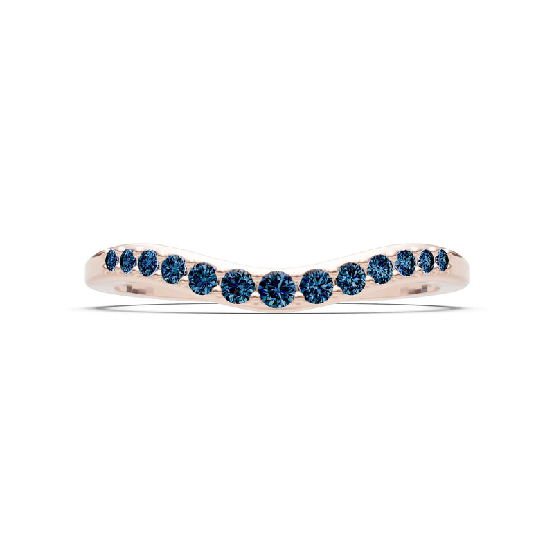 Alexandrite Graduating Gemstone Curved Stacking Band