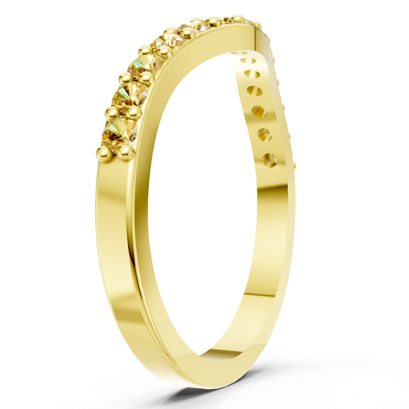 Curved Stacking Gold Band