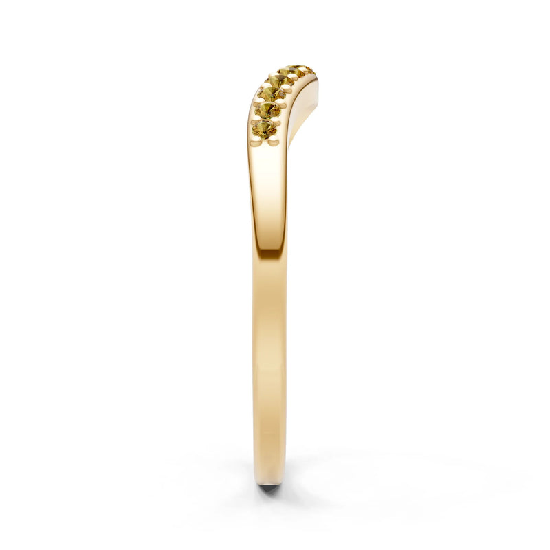 Citrine Graduating Gemstone Curved Stacking Band