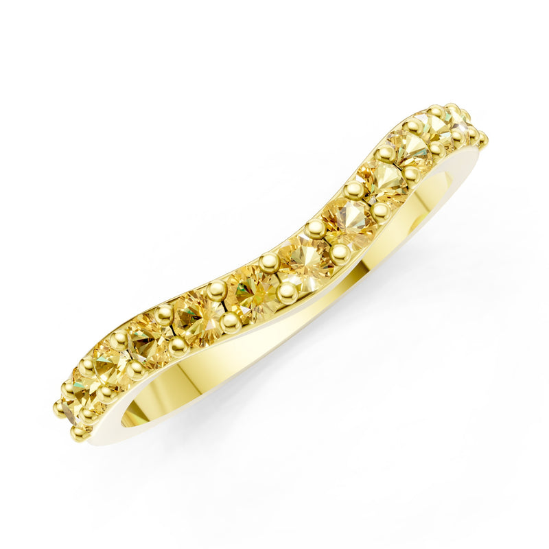Curved Stacking Gold Band