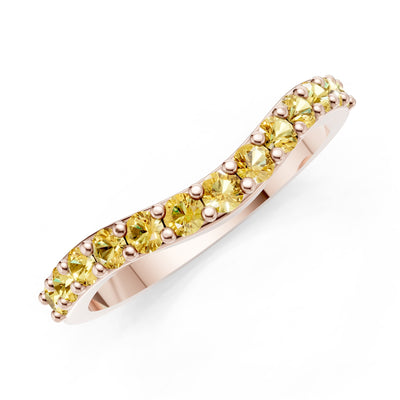 Curved Stacking Gold Band