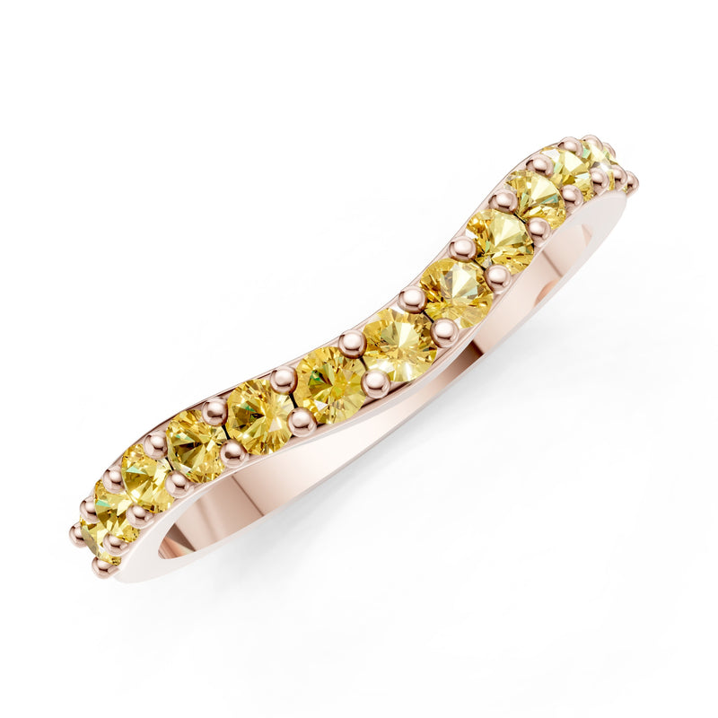 Curved Stacking Gold Band