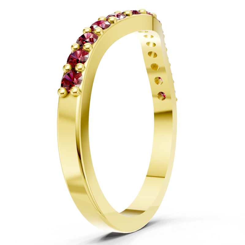 Curved Stacking Gold Band