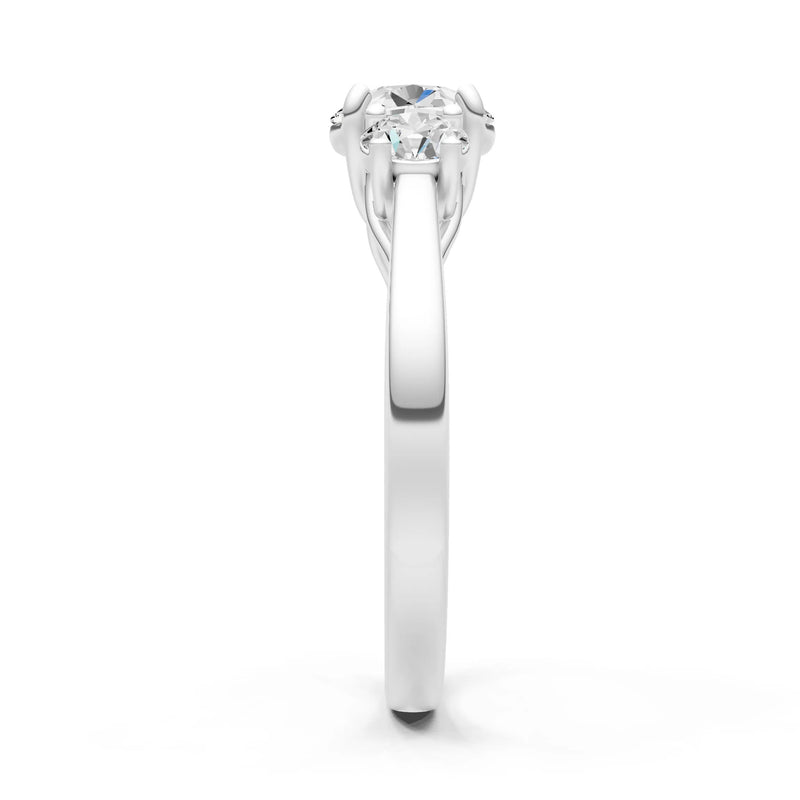 Diamond Three Round Cut Stone Ring