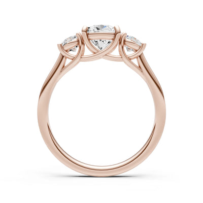Three Round Cut Gemstone Gold Ring