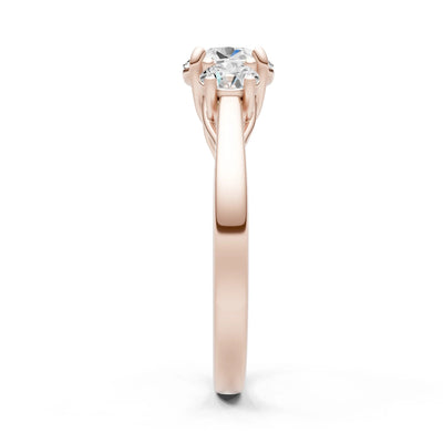 Diamond Three Round Cut Stone Ring