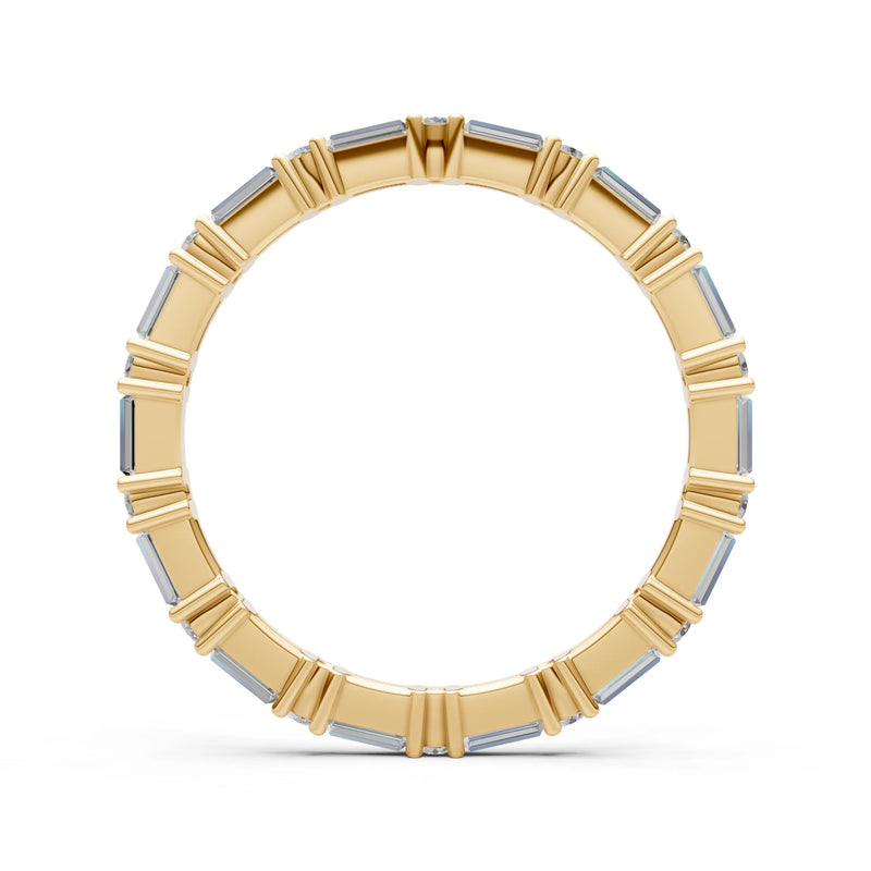 Baguette and Round Full Eternity Band