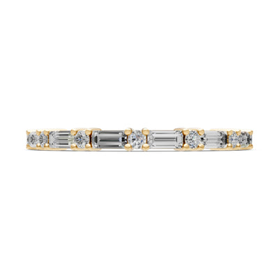 Baguette and Round Full Eternity Band