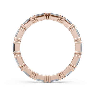 Baguette and Round Full Eternity Band