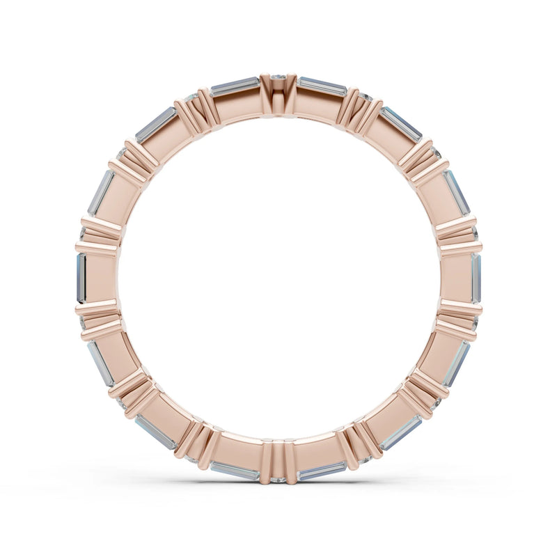 Baguette and Round Full Eternity Band