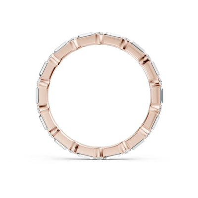 Baguette and Round Full Eternity Band