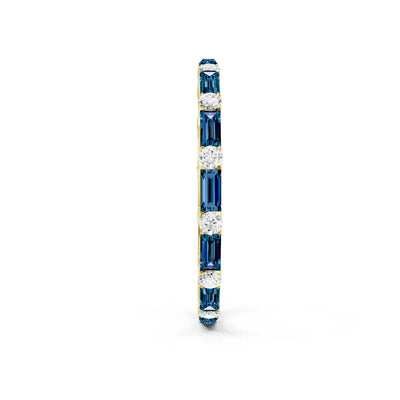 Baguette and Round Full Eternity Band