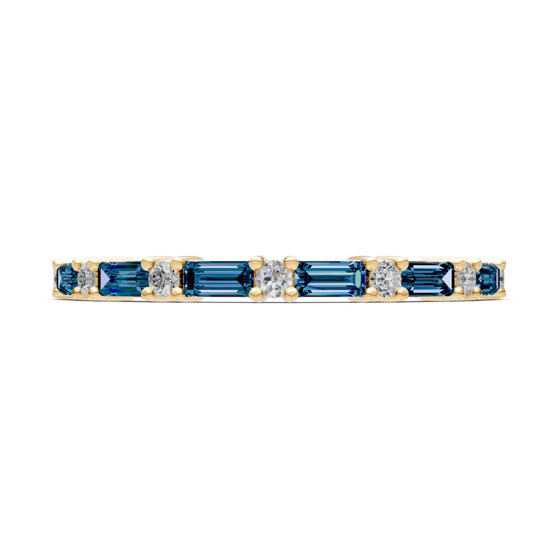 Baguette and Round Full Eternity Band