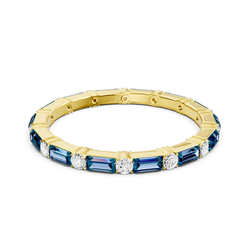 Baguette and Round Full Eternity Band