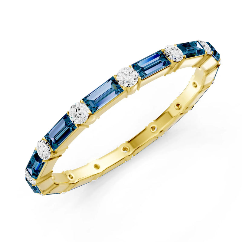 Baguette and Round Full Eternity Band