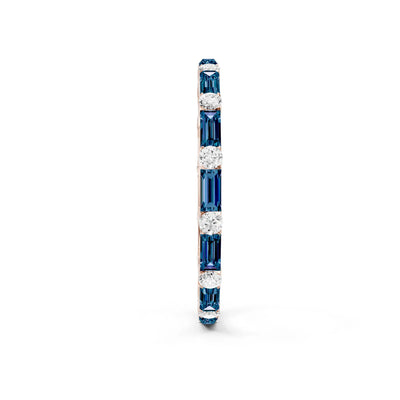 Baguette and Round Full Eternity Band