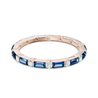 Baguette and Round Full Eternity Band