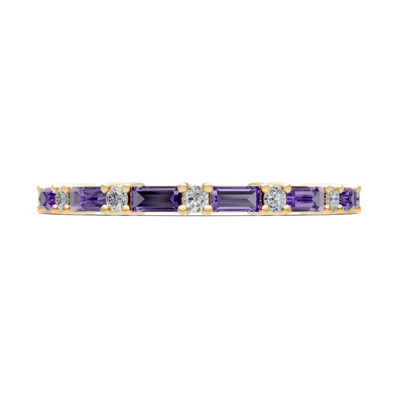 Baguette and Round Full Eternity Band