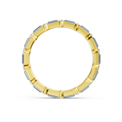 Baguette and Round Full Eternity Band