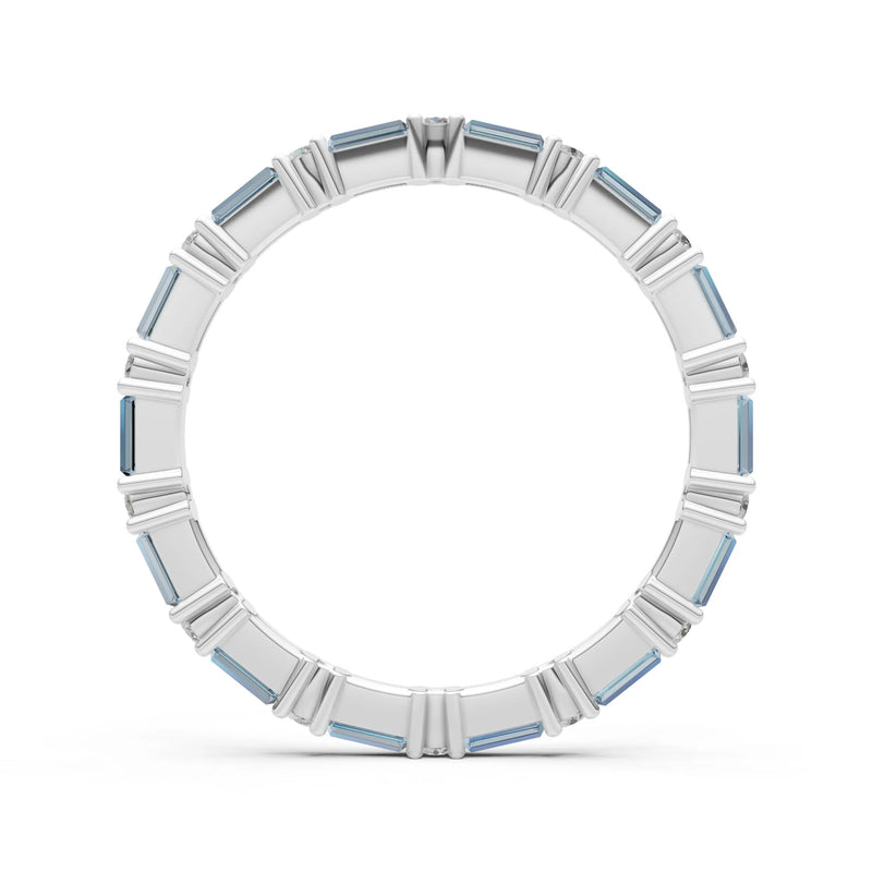 Baguette and Round Full Eternity Band