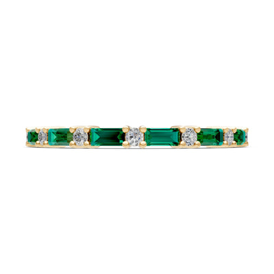 Baguette and Round Full Eternity Band