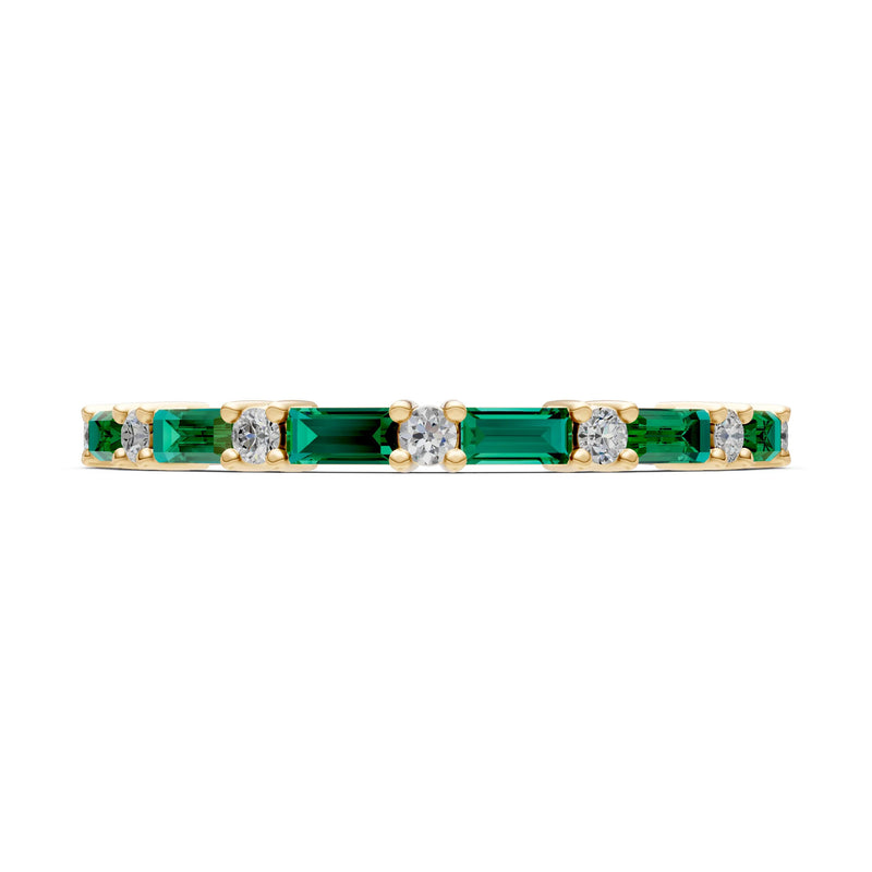 Baguette and Round Full Eternity Band