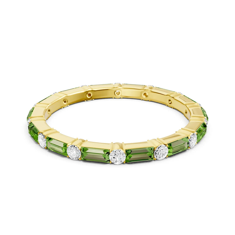 Baguette and Round Full Eternity Band