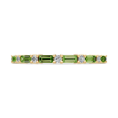 Baguette and Round Full Eternity Band