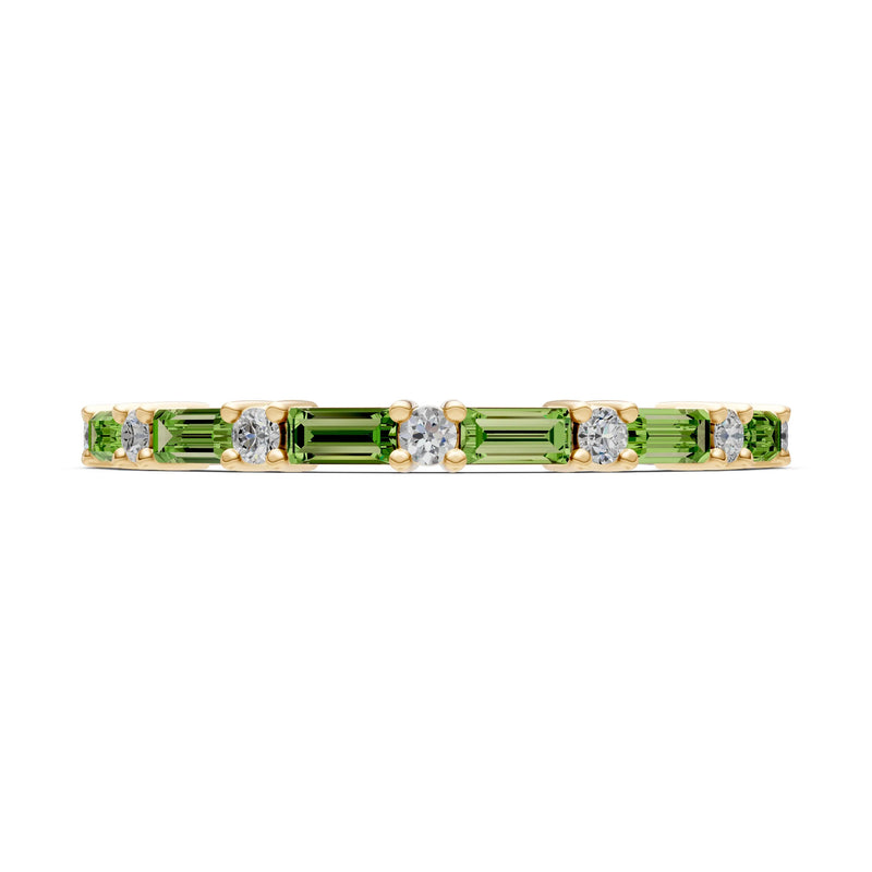 Baguette and Round Full Eternity Band