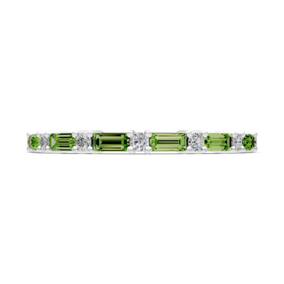 Baguette and Round Full Eternity Band