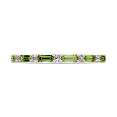 Baguette and Round Full Eternity Band