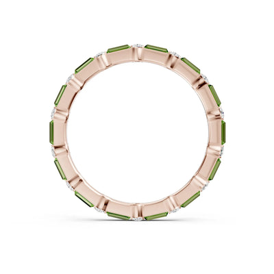 Baguette and Round Full Eternity Band