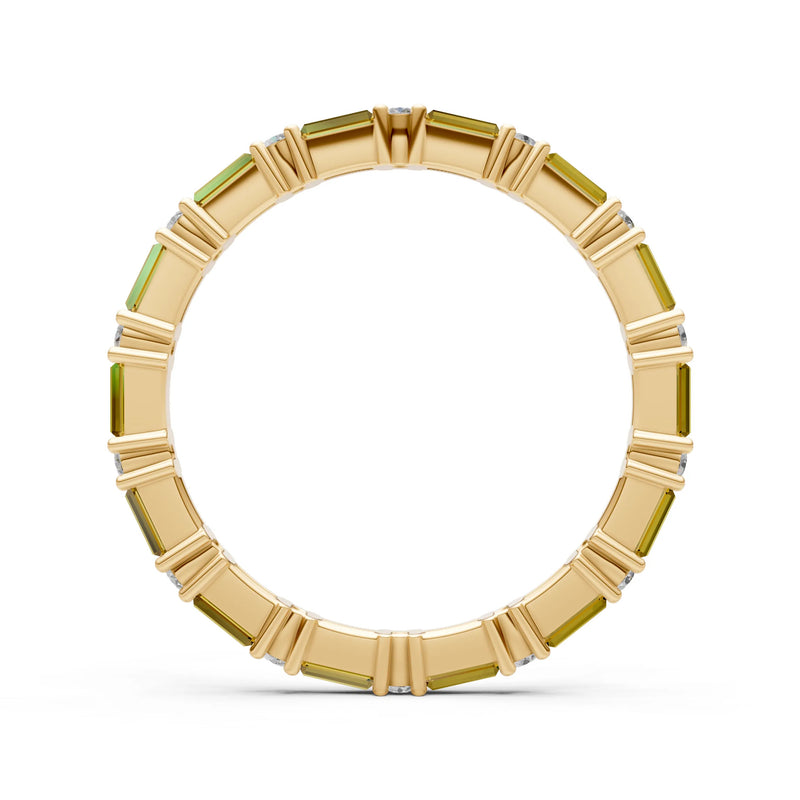 Citrine Baguette and Round Full Eternity Band